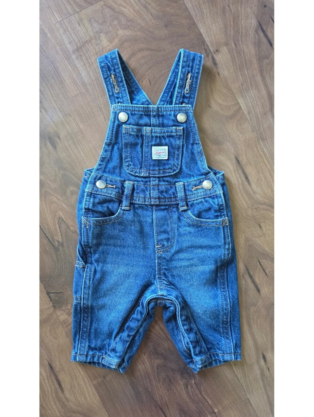 Old Navy Workwear Denim Baby Overalls - Sz 0-3 Months (Excellent Condition),383